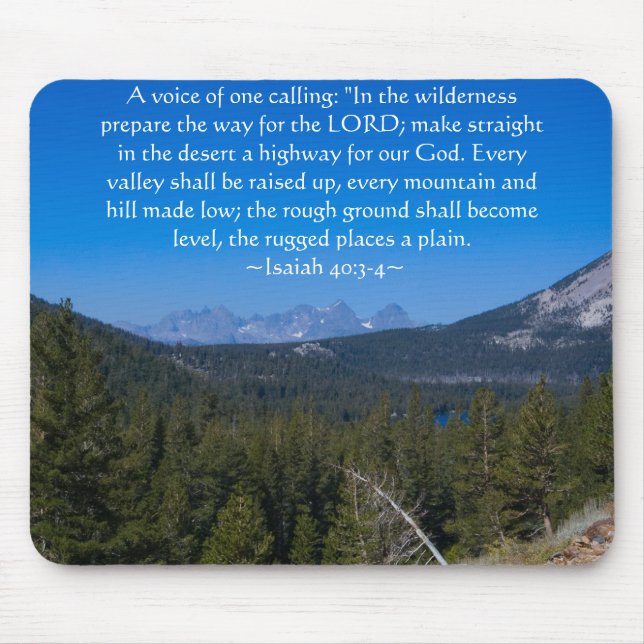 Isaiah 40:3-4 Mammoth Lakes Mousepad (Front)