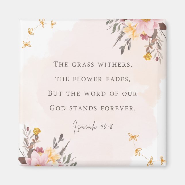 Isaiah 40:8 Bible Verse Magnet (Front)