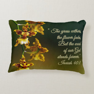 Isaiah 40:8 Inspirational Decorative Cushion