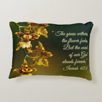 Isaiah 40:8 Inspirational Decorative Cushion