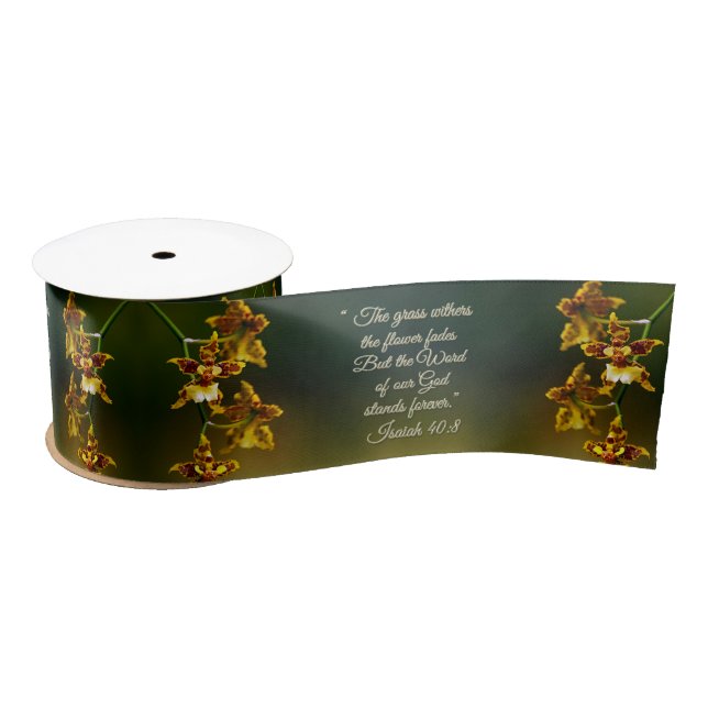Isaiah 40:8 Inspirational Satin Ribbon (Spool)