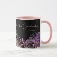 Isaiah 40:8 Scripture Pink and Black Rose Floral