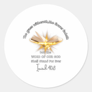 Isaiah 40 Scripture Bible Glow Classic Round Sticker