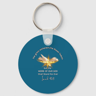 Isaiah 40 Scripture Bible Glow Illustration Key Ring