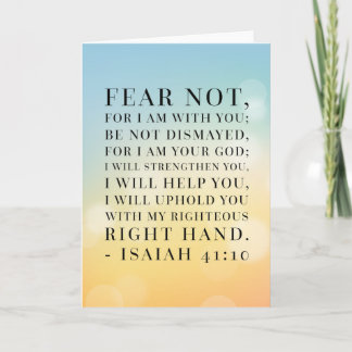 Isaiah 41:10 Bible Quote Card