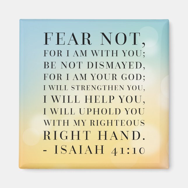 Isaiah 41:10 Bible Quote Magnet (Front)