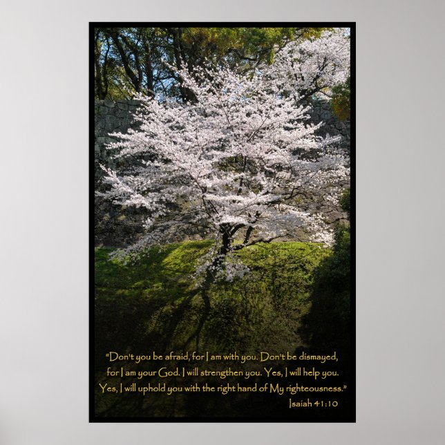 Isaiah 41:10 Christian Bible Verse Poster (Front)