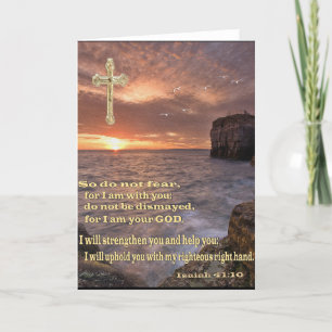 Isaiah 41: 10 christian card