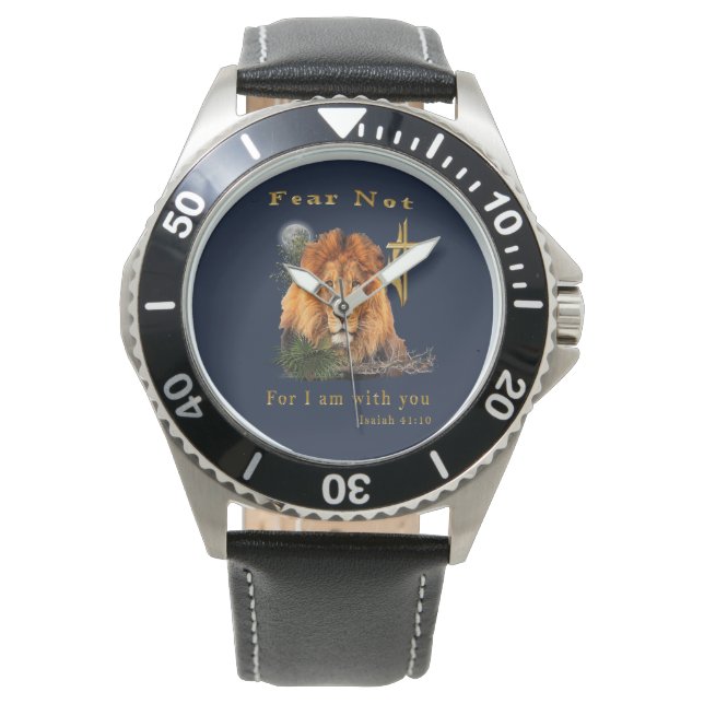 Isaiah 41:10 Christian Mens watches (Front)