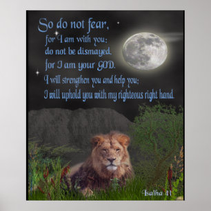 Isaiah 41: 10 christian poster