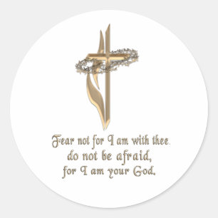 Isaiah 41:10 classic round sticker