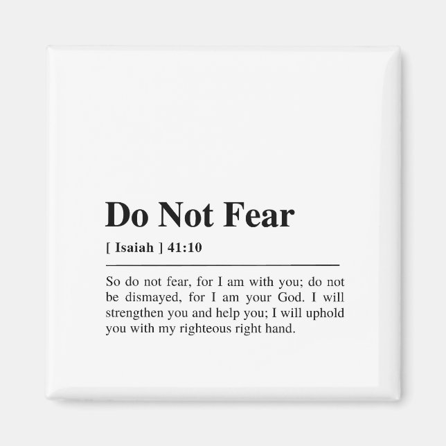 Isaiah 41:10 Do Not Fear Magnet (Front)
