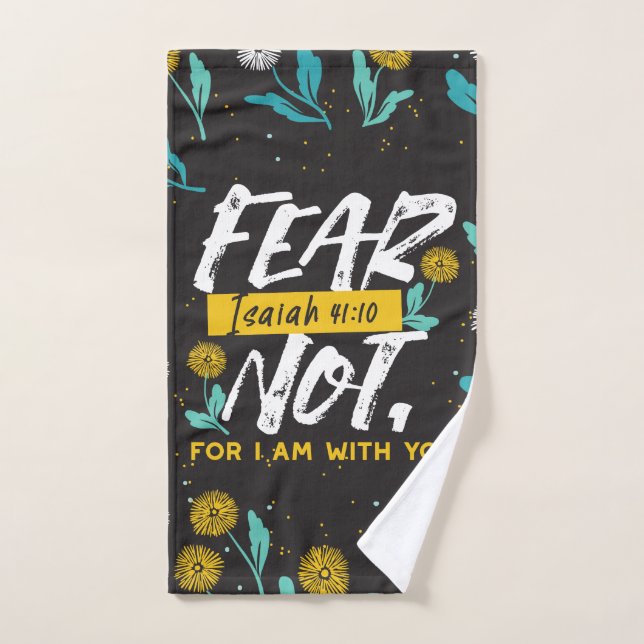 Isaiah 41:10 - Fear Not Inspirational Bible Verse  Hand Towel (Hand Towel)