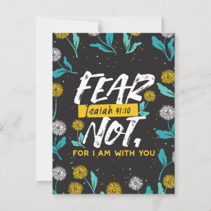 Isaiah 41:10 - Fear Not Inspirational Bible Verse Postcard