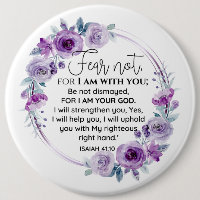 Isaiah 41:10 Fear not Purple Floral Scripture