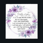 Isaiah 41:10 Fear not Purple Floral Scripture Notepad<br><div class="desc">Fear not, for I am with you; Be not dismayed, for I am your God. I will strengthen you, Yes, I will help you, I will uphold you with My righteous right hand. - Isaiah 41:10 Bible Scripture Purple Floral Wreath Design. In this verse, God tells us that He will...</div>