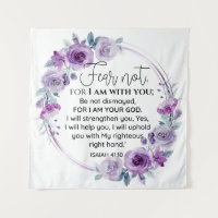 Isaiah 41:10 Fear not Purple Floral Scripture