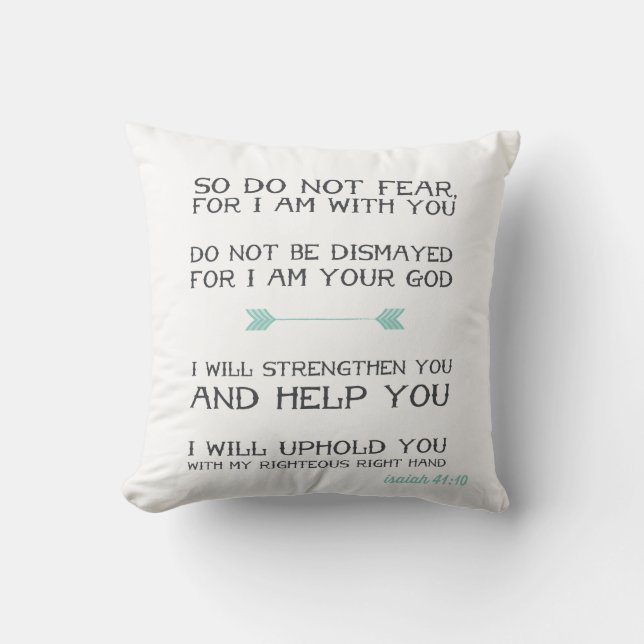 Isaiah 41:10 | Inspirational Bible Verse Cushion (Front)
