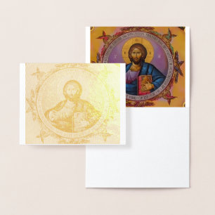 Isaiah 41:10 Jesus Christ Gold Foil Card