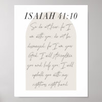 Isaiah 41:10 Minimal Boho Beige Arch Script