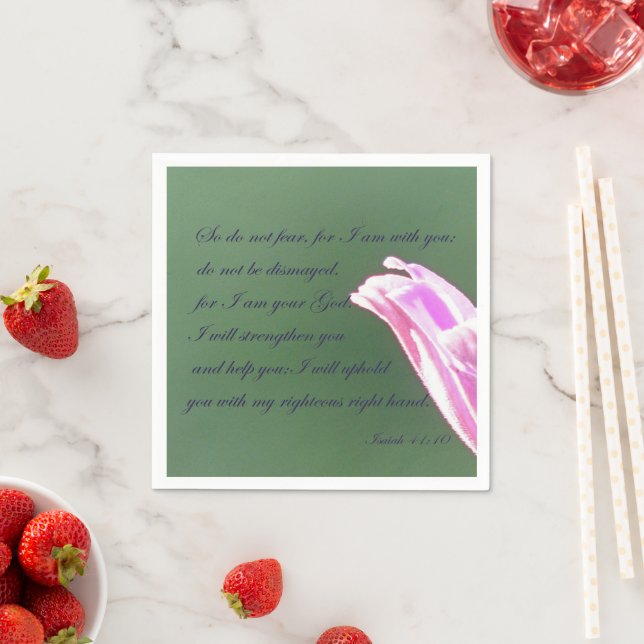 Isaiah 41:10 napkin (Insitu)