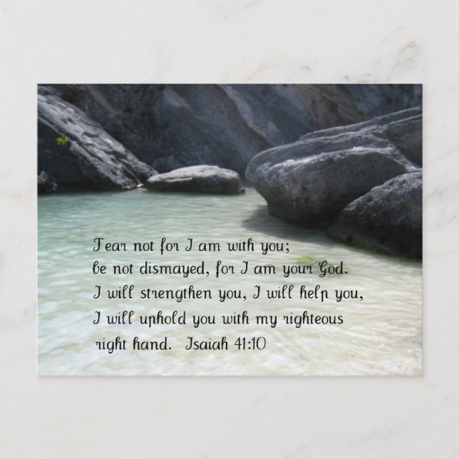 Isaiah 41:10 postcard (Front)