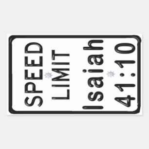 Isaiah 41:10 rectangular sticker