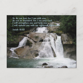 Isaiah 41:10 Waterfall Postcard