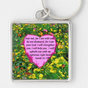 ISAIAH 41:10 WILDFLOWER PHOTO DESIGN KEY RING