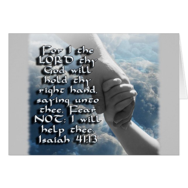 ISAIAH 41:13 FEAR NOT - I WILL HOLD YOUR HAND (Front Horizontal)