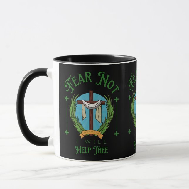 Isaiah 41:13 KJV Bible Verse Two-Tone Mug (Left)