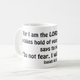 Isaiah 41:13 Powerful Bible Verse Print Coffee Mug