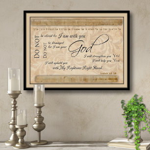 Isaiah 41 I am your God, I am with you Art Print 