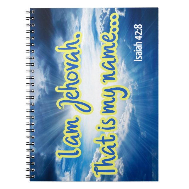 Isaiah 42:8 notebook (Front)