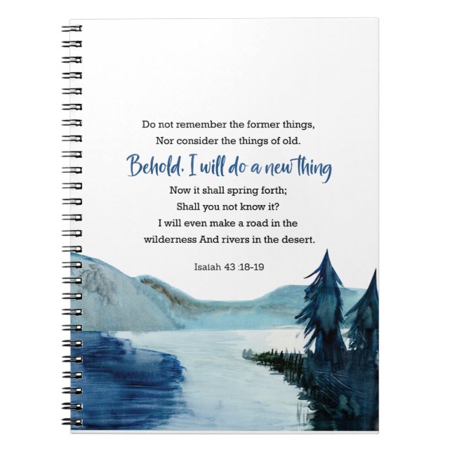 Isaiah 43:18-19 notebook (Front)