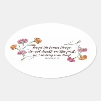 Isaiah 43:18-19 oval sticker