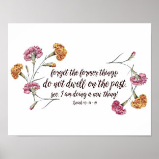 Isaiah 43:18-19 poster