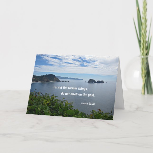 Isaiah 43:18 Forget the former things; do not... Card (Front)