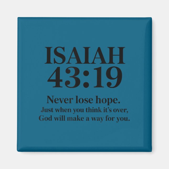 Isaiah 43_19 Bible Verse Christian Saying  Magnet (Front)