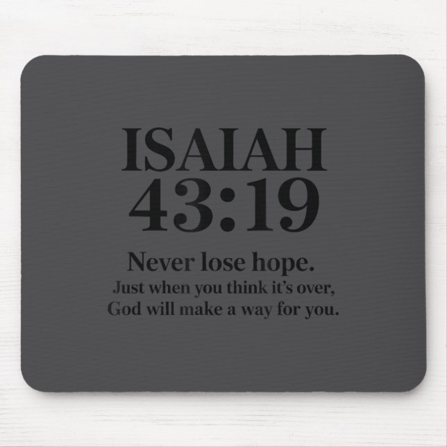 Isaiah 43_19 Bible Verse Christian Saying  Mouse Pad (Front)