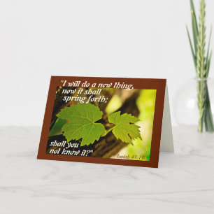 Isaiah 43:19 Bible Verse, I will do a new thing Thank You Card
