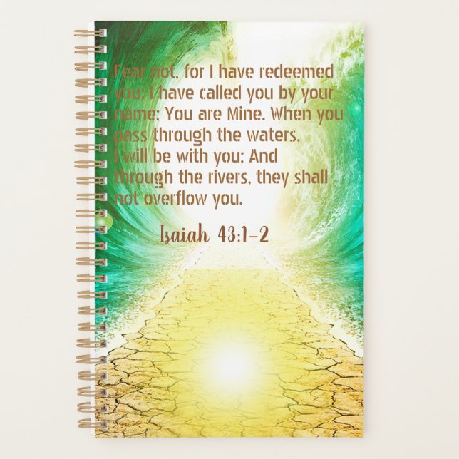 Isaiah 43:1-2 Fear Not, I Have Redeemed You Planne Planner (Front)