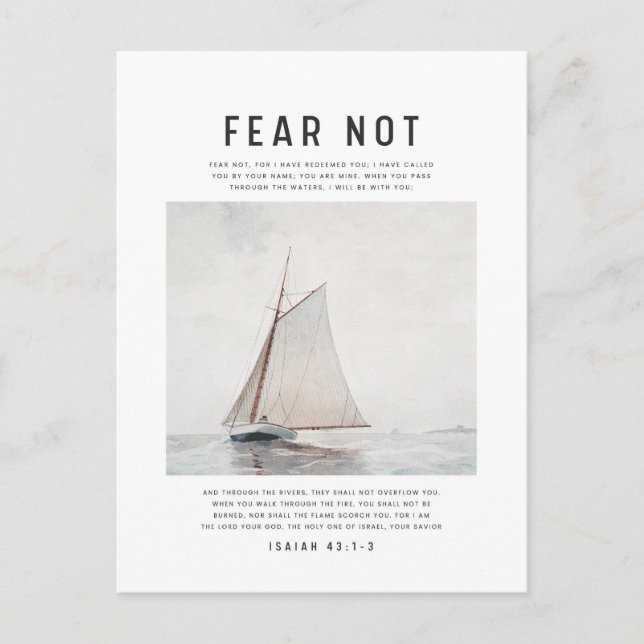 Isaiah 43:1-3 Fear Not Postcard (Front)