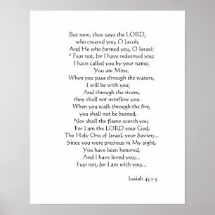 Isaiah 43:1-5 poster