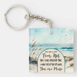 Isaiah 43:1 Fear not for I have redeemed you Ocean Key Ring