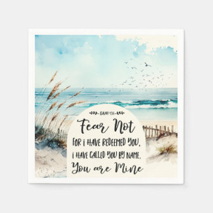 Isaiah 43:1 Fear not for I have redeemed you Ocean Napkin