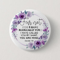Isaiah 43:1 Fear not I have Redeemed you Floral