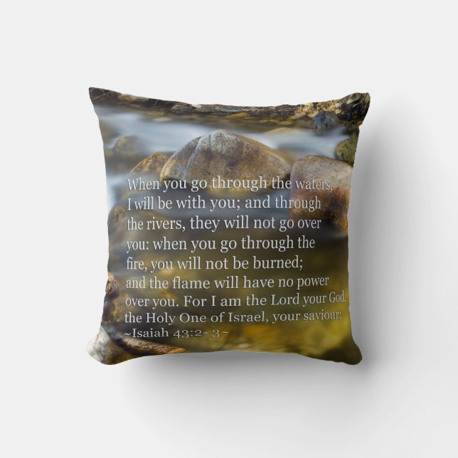 Isaiah 43:2- 3 cushion (Front)