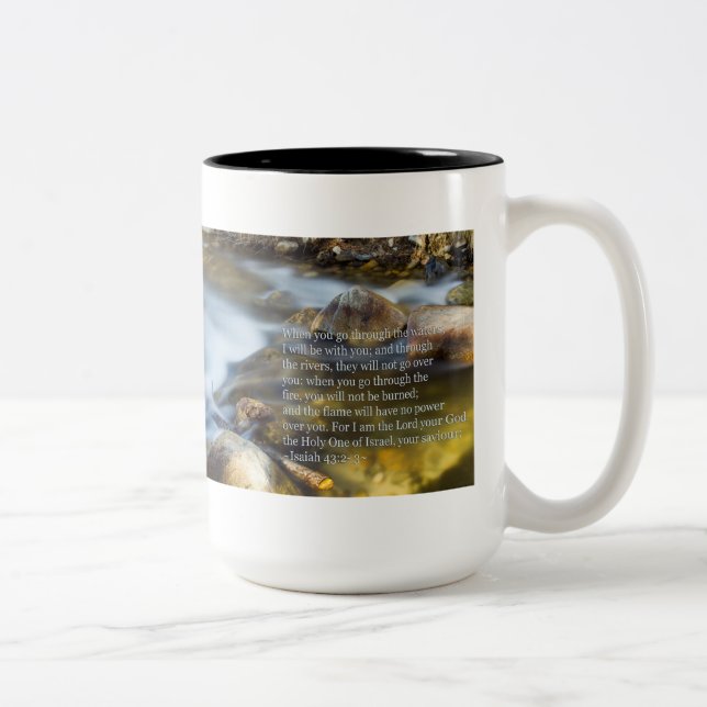 Isaiah 43:2- 3 Two-Tone coffee mug (Right)