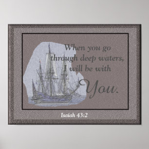 Isaiah 43:2 -- art print